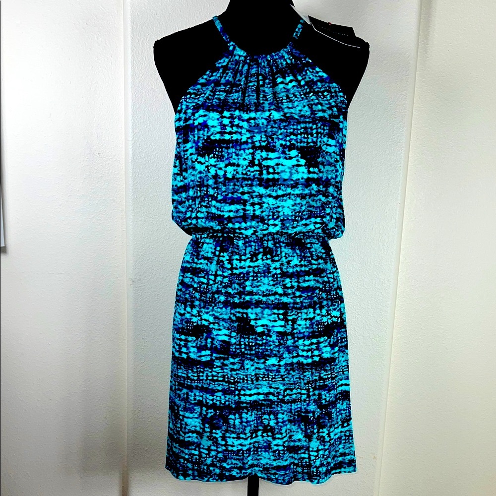 Cynthia Rowley Soft Knit Halter Abstract Print Jersey Dress | Size Small | NWT